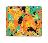 Graffiti Abstract Texture Multi-Size Rubber-Edged Gaming Mouse Pad (Landscape) â€“ Full-Print, Eco-Friendly 100% Polyester Surface With 3mm Non-Slip Rubber Base For Office, Study & Pc/Console Use