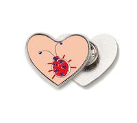 Graffiti Animation Hand Painted Ladybug Heart Metal Pin Brooch Clip Love