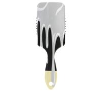 Graffiti Art Black White smooth hair brush for thin hair Designed scalp massager brush for curly hair for Effortlessly Defined Curls & Waves with Ergonomic handle