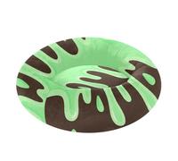 Graffiti Art Brown Green Pet Dog Bed Calming Anti Anxiety Calming Bed for Extra Small Size Pets Supplies XS