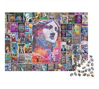 Graffiti Art Collage 1000 Pc Premium Cardstock Jigsaw Puzzle for Couple Partners, Concentration Training, Indoor Leisure, Perfect Housewarming Gift 70x50cm/1000pcs