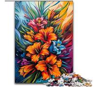 Graffiti Art Gladiolus Flower Jigsaw Puzzles for Adults 1000 Piece, Family Game Stress Reliever Difficult Challenge Gifts for Friends And Family (50x75cm)