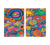 Graffiti Art Hippie Style Passport Card Holder Travel Passport Covers Case Pu Passport Book Cover Passport Wallet Cover Case Passport Protective Cover Unisex Passport Protector, style, 20.3x13.8cm