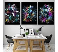 Graffiti Art Monkey Modern Animal Posters and Prints Canvas Painting Wall Art Pictures for Living Room Home Decor Cuadros 50x70cmx3 Frameless