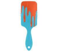 Graffiti Art Orange Blue gentle brush for thick hair Designed scalp massaging for thin hair for Effortlessly Defined Curls & Waves with Ergonomic handle