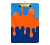 Graffiti Art Orange Blue Receipt clipboard Standard Hole for Soccer Truck Driver Size 9 x 12 Gold