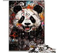 Graffiti Art Panda Jigsaws 1000 Pieces for Adults, Pattern Assembly Fun at Home Activities, Birthday Present,Travel Gifts (50x75cm)