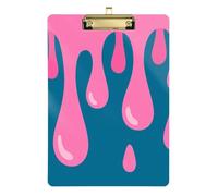 Graffiti Art Peach Blue ICU clipboard Transparent for Classroom Supplies for Teachers high School Size 9 x 12 Gold