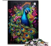 Graffiti Art Peacock 1000 Piece Jigsaw Puzzles for Adults Gifts, for Age 14+ Game Wall Decoration Unique Gifts for Birthday And Christmas (50x75cm)