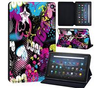 Graffiti Art Printed Case Compatible with All-New Amazon Kindle Fire HD 8 & 8 Plus Tablet (12th Gen/10th Gen, 2022/2020 Release) 8 Inch Thin Premium PU Leather Folio Case Cover (graffiti021)