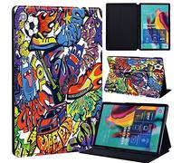 Graffiti Art Printed FINDING CASE Fit Samsung Galaxy Tab S5e 10.5 Leather Cover 2019 SM-T720 / T725, PU Flip Leather Smart Lightweight Shell Stand Cover Case for Samsung Galaxy Tab S5e 10.5 2019