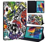 Graffiti Art Printed FINDING CASE Fit Samsung Galaxy Tab S5e 10.5 Leather Cover 2019 SM-T720 / T725, PU Flip Leather Smart Lightweight Shell Stand Cover Case for Samsung Galaxy Tab S5e 10.5 2019