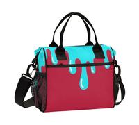 Graffiti Art Red Blue Lunch Bags for Adults Reusable Lunch Tote Bags with Shoulder Strap Nurse Gym S