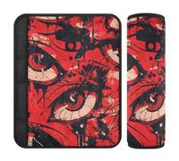 Graffiti Art Red Evil Eyes 2 pcs car seat Strap Covers, More Comfort Driving, Seatbelt Shoulder Pads for Adults for Backpack Sedan Sedan 10x7.7 in forro para cinturon de seguridad