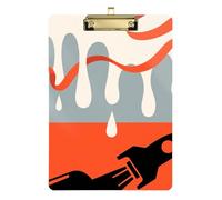 Graffiti Art rocketing Over The Bed clipboard Acrylic Cute for Classroom Supplies for Teachers Elementary Size 9 x 12 Gold