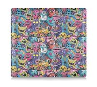 Graffiti Art Trend Play Stickers Leather Car Registration and Insurance Holder Automobile Wallet Case Organizer for ID, Driver's License, Key Contact Information Cards