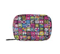Graffiti Art Trend Play Stickers Pill Bags with Detachable Compartments Convenient Pill Organizer for Purse