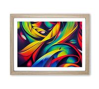 Graffiti Art Vol.6 Framed Print | A2 Oak Framed Wall Art | Ready to Hang | Eclectic Nature Picture | Living Room Bedroom Lounge Office