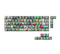 Graffiti Artistic Keycaps PBTs Materials 74 / 140Key Original Profile Transparents Side Engraving for Mechanical Keyboards PBTs Keycaps