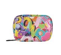 Graffiti Artwork Colorful Letters Pill Organizer Pill Organizers with Detachable Compartments Attachable Pill Organizer Travel