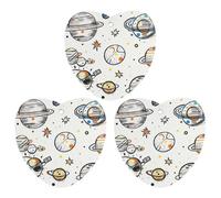 Graffiti Astronaut Spacecraft Car Air Freshener, 3 Pcs Love form Hanging Air Freshener Cards, Long Lasting Fragrance Scented Cards for Car, Home, Office Gray-style