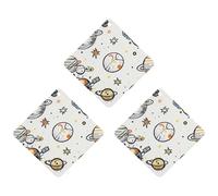 Graffiti Astronaut Spacecraft Car Air Freshener, 3 Pcs Rhombus Hanging Air Freshener Cards, Long Lasting Fragrance Scented Cards for Car, Home, Office Gray-style