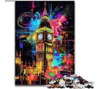 Graffiti Big Ben Jigsaw Puzzles for Teenagers 1000 Pieces, Educational Toy Funny Family Games Unique Home Decor (26x38cm)