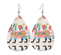 Graffiti Bio Leather earrings, European and American style earrings for young women, birthday gifts/Valentine's Day gifts