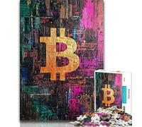 Graffiti Bitcoin 1000 Piece Jigsaw Puzzle for Adults Teens,Educational Games Home Decoration Deal As Gifts for The Whole Family (38x26cm)
