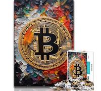 Graffiti Bitcoin 1000 Piece Jigsaw Puzzles for Teenagers Gifts,Game Toys Every Piece Is Unique - Challenging Family Fun Game (75x50cm)