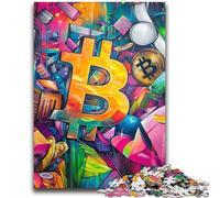 Graffiti Bitcoin 2000 Piece Jigsaw Puzzle for Adults Teens,Decompressing Intellectual Educational Toy Perfect Decoration (70X100cm)