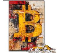 Graffiti Bitcoin Adult Jigsaws 1000 Piece, Help The Brain Exercise Addictive Toys to Cultivate Patience Perfect Decoration (26x38cm)