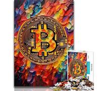 Graffiti Bitcoin Jigsaw Puzzles for Adults 1000 Piece Puzzle,Challenging Game And Family Play for Is Ideal As A Gift for The Whole Family (38x26cm)