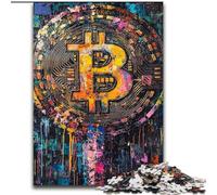 Graffiti Bitcoin Jigsaw Puzzles for Adults 1000 Pieces, for Age 14+ Fun Games Fun Activities at Home, Birthday Gifts, Travel Gifts (26x38cm)
