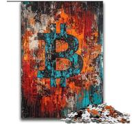 Graffiti Bitcoin Jigsaw Puzzles for Adults, Suitable for Ages 14 And Up Wall Decoration Christmas Birthday Gift (70x100cm)