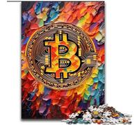 Graffiti Bitcoin Jigsaw Puzzles for Adults Teenagers Jigsaws Puzzle, Classic Educational Games Beautiful Decoration (26x38cm)