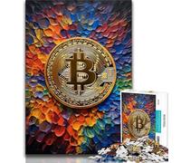 Graffiti Bitcoin Jigsaw Puzzles for Adults Teenagers Jigsaws Puzzle,Help The Brain Exercise Addictive Toys to Cultivate Patience Great Gift 50x75cm