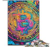 Graffiti Bitcoin Jigsaws Puzzles 1000 Pieces for Adults Gifts, Toy Intellectual Game Artists Collection, Fine Art (26x38cm)