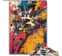 Graffiti Bitcoin Puzzles for Adults 2000 Pieces, Fun Games Every Piece Is Unique - Challenging Family Fun Game (70x100cm)