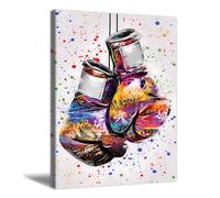 Graffiti Boxing Gloves Wall Art Canvas Painting - Modern Sports Poster Artwork for Office, Boy Dorm, Bedroom - 16x24 inch No Frame