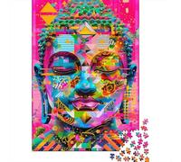 Graffiti Buddha Puzzle Premium 100% Recycled Board 100% Recycled Cardboard Jigsaw Puzzle for Kids And Adults Age 12 Years Up 1000pcs (38x26cm)