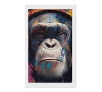 Graffiti Chimp Gorilla with Headphones Diamond Art Painting Kit Full Drill Paint Round Crystal Points for Adult Beginners