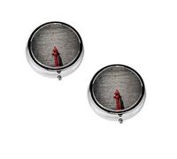 Graffiti Colorful Brick -Print Portable Round Pill Box - Stylish Round Pill Organizer for Travel Compartments Gift for Medication Management