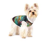 Graffiti Colorful Brick Print Small Dog Clothes Pet Vest, Soft Cotton Sleeveless T-Shirts Breathable Pet Tank Top Apparel For Puppies And Cats