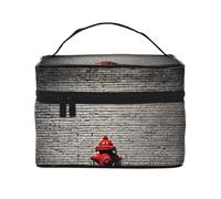 Graffiti Colorful Brick -Print Waterproof Cosmetic Bag for Travel & Gym - Large Makeup Organizer Compartments, Premium Twill Fabric, Leak-Proof Design