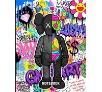 Graffiti Colorful Kaws Pop Art Style Inspired College Ruled Notebook: Street Art Style Notebook For Teens ( 8.5 x 11 inches) Blank Lined Notebook Journal- 120 Pages