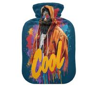 Graffiti Cool Bear Water Bottle for hot Water with Soft Cover, 1L Warm Water Bottle for Bed for Tummy Warmer,Tummy Warmer,Bolsa de agua Caliente para el Dolor