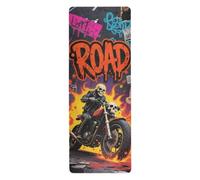Graffiti Cool Doodle Motorcycle yoga mat travel for floor workouts printed, non slip, yoga non slip towel and bag tapete para ejercicio 71x26 inches