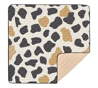 Graffiti Cow Skin Print Baby Play Mat 50" x 50", Playmat for Playpen, Thicken Soft Padding Foam Crawling Mat for Babies Toddlers Infants