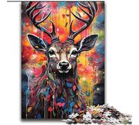Graffiti Deer 2000 Pieces Jigsaw Puzzles for Adults And Teens, Challenging Game for Is Ideal As A Gift for The Whole Family (70x100cm)